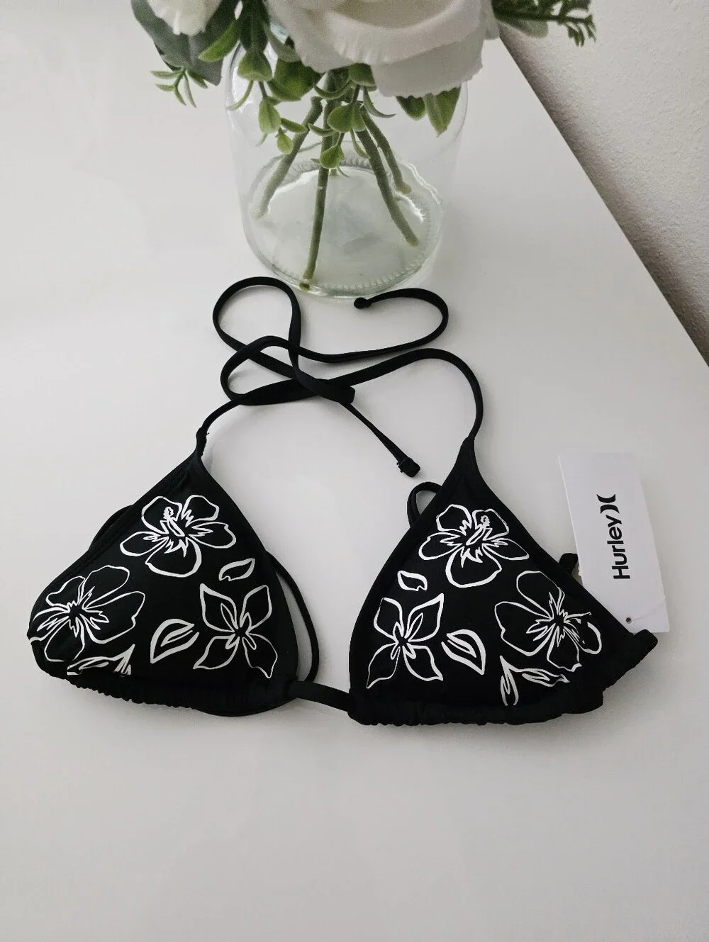 HURLEY🕶 Brand New Triangle Bikini Top & Tie Side Bottoms SIZE S